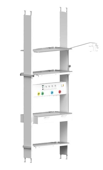 Консоль медицинская напольная кр-01 с креплением пол-потолок (стойка)