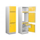 Шкаф медицинский высокий для хранения медикаментов (для установки встроенного холодильника и сейфа)